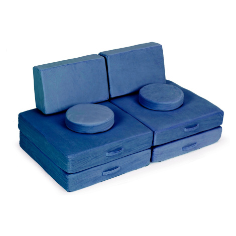 ECOTOYS Dětská modulární pohovka DIY 8 dílů modrá