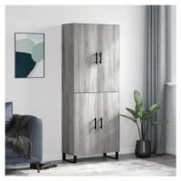 vidaXL Skříň highboard šedá sonoma 69,5 x 34 x 180 cm kompozitní dřevo