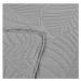 Světle šedý přehoz na postel se vzorem LEAVES Rozměr: 200 x 220 cm