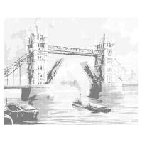 Tečkování - TOWER BRIDGE LONDÝN Rozměr: 80x100 cm, Rámování: bez rámu a bez vypnutí plátna