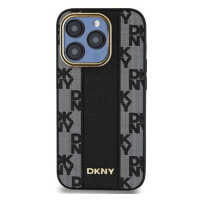 DKNY PU Leather Checkered Pattern Magsafe Zadní Kryt pro iPhone 15 Pro Max Black