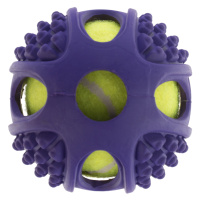 Hračka pro psy gumový tenisový míček 2v1, Ø 6 cm - 2 kusy