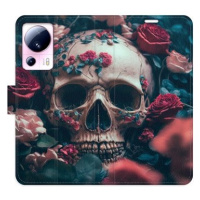 iSaprio flip pouzdro Skull in Roses 02 pro Xiaomi 13 Lite