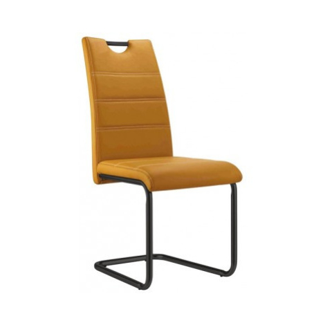 Jídelní židle Queens, žlutá ekokůže Asko