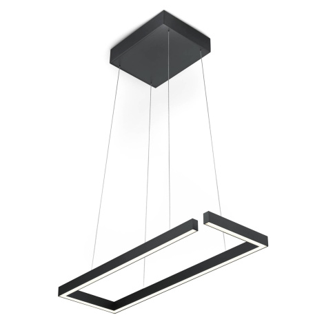 Knapstein Závěsné svítidlo LED Marisa-60, matná černá, 60 x 20 cm