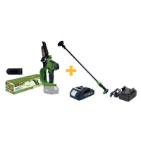 PROCRAFT PKA24 SET jednoruční aku řetězová pila LiIon 20V + nástavec, aku 2Ah, nabíječka