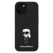 Karl Lagerfeld Fixed Glitter Metal Ikonik Kryt iPhone 15 černý