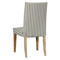 Dekoria Potah na židli IKEA  Henriksdal, krátký, šedo - bílá - pruhy, židle Henriksdal, Quadro, 
