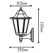 ACA Lighting Garden lantern venkovní nástěnné svítidlo HI6021GB