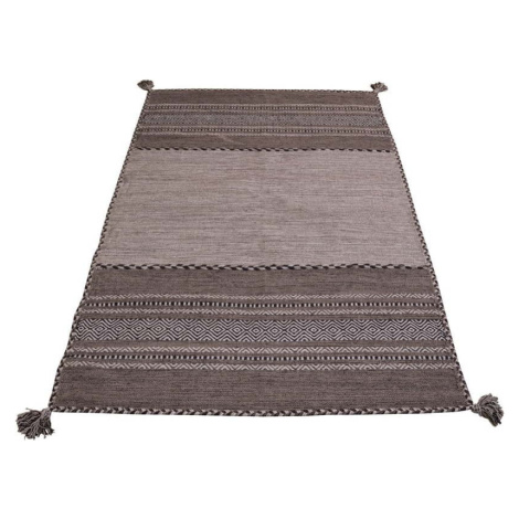 Šedo-béžový bavlněný koberec Webtappeti Antique Kilim, 60 x 200 cm