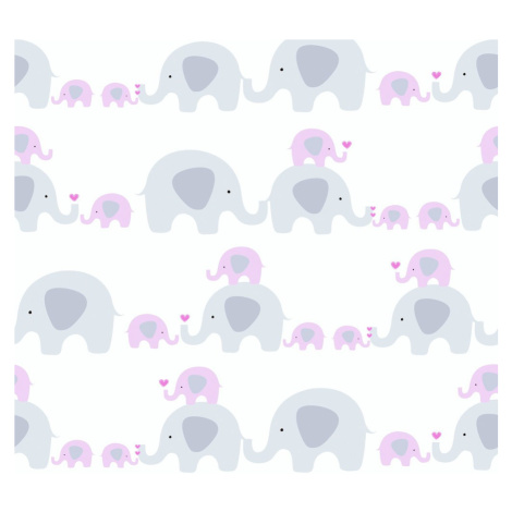 38113-2 A.S. Création dětská vliesová tapeta na zeď Little Love 2026 sloni, velikost 10,05 m x 5 AS-Création