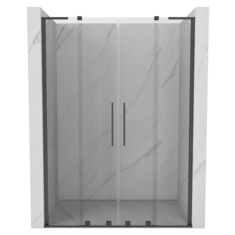 MEXEN/S Velar L Duo posuvné sprchové dveře 150, transparent, grafit kartáčovaná 871-150-003-02-6