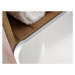 Koupelnový nábytek Atako sestava C, craft/bílý lesk + umyvadlo + zrcadlo