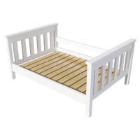 GRZ Dřevěný pelíšek (postel) pro psa FIFI 120x80 cm - masiv Borovice, Bílá