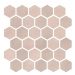 Mozaika Cir Materia Prima pink velvet hexagon 27x27 cm lesk 1069917