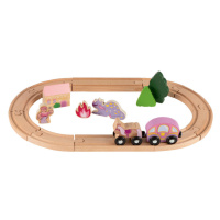 Playtive Dřevěná železniční sada, 18dílná (princezna)