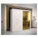 Šatní skříň Abi Golden T2 Barva korpusu: Bílá, Rozměry: 200 cm, Dveře: Bílý Marmur + zlaté zrcad