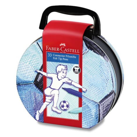 Dětské fixy Faber-Castell Connector - fotbal, 33 ks