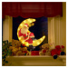 Konstsmide Christmas LED okenní silueta Santa Claus v měsíci