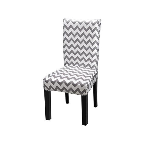 APT Univerzální potah na židli se vzorem - bílo-šedá