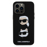 Zadní kryt Karl Lagerfeld Liquid Silicone Karl and Choupette Heads pro Apple iPhone 15 Pro Max, 