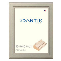 DANTIK rámeček 30 × 40, STEP bílý plexi čiré