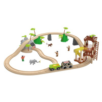 Playtive Dřevěná železnice Džungle / Osobní vlak (džungle)