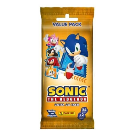Ježek Sonic sběratelské karty Gotta Go Fast! Fat pack - balíček - 26 karet Panini