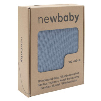 NEW BABY - Bambusová pletená deka 100x80 cm blue