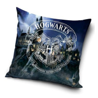 CARBOTEX povlak na polštářek Harry Potter bradavická škola čar a kouzel 40×40 cm