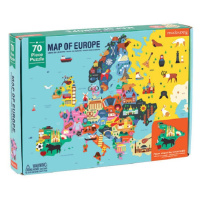 Mudpuppy Geography Puzzle - Mapa Evropy ( 70 dílků)