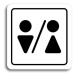 Accept Piktogram "WC muži, ženy III" (80 × 80 mm) (bílá tabulka - černý tisk)