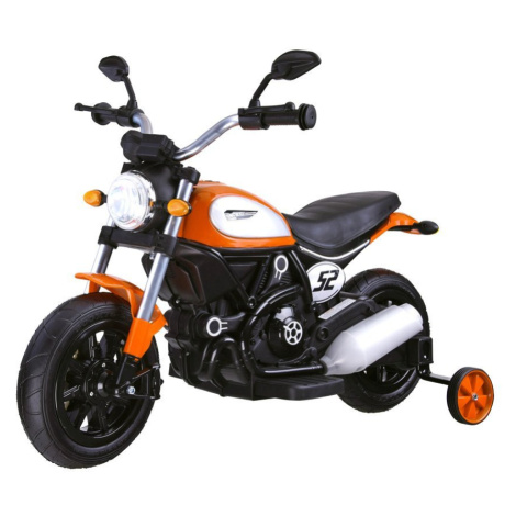 mamido Dětská elektrická motorka Street Bob oranžová