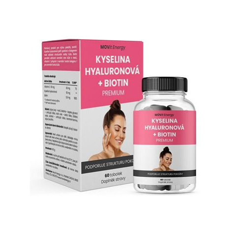 MOVit Kyselina hyaluronová + Biotin Premium, 60 tobolek