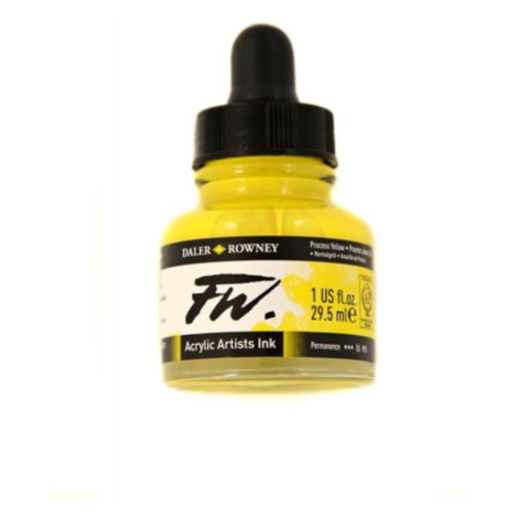 Umělecká akrylová tuš Daler Rowney 29,5 ml - Process Yellow Daler-Rowney