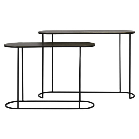 Kovové konzolové stolky v bronzové barvě v sadě 2 ks 28x118 cm Bocov – Light & Living