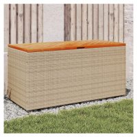 vidaXL Zahradní úložný box béžový 110x50x54 cm polyratan a akácie