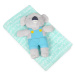 BABYMATEX Deka s hračkou Koala Mint 75 x 100 cm