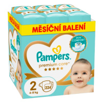 PAMPERS Premium Care plenky vel. 2, 4-8 kg měsíční balení 224 ks