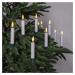 Bezdrátové vánoční LED osvětlení 10 svíček Star Trading Flamme - bílé