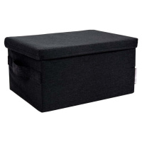 Černý látkový úložný box s víkem 35x19x26 cm Soft Storage – Bigso Box of Sweden