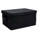 Černý látkový úložný box s víkem 35x19x26 cm Soft Storage – Bigso Box of Sweden