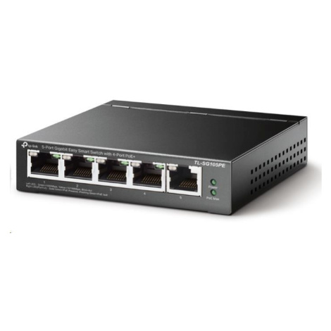 TP-Link Easy Smart switch TL-SG105PE (5xGbE, 4xPoE+, 65W, fanless) TP LINK