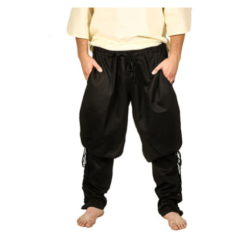 Bavlněné kalhoty zúžené - černé, velikost L