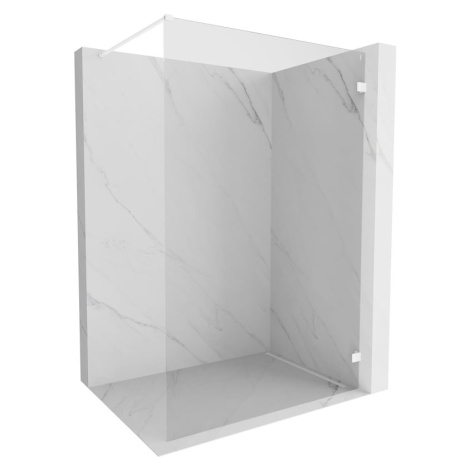 MEXEN/S Lunar Sprchová zástěna WALK-IN pravá 80 x 200, transparent 8 mm, bílá 830-080-000-20-00-