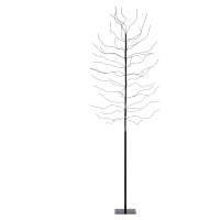 Vloerlamp zwart boom 200cm incl. LED IP44 - Vixen