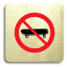 Accept Piktogram "zákaz jízdy na skateboardu" (80 × 80 mm) (zlatá tabulka - barevný tisk bez rám