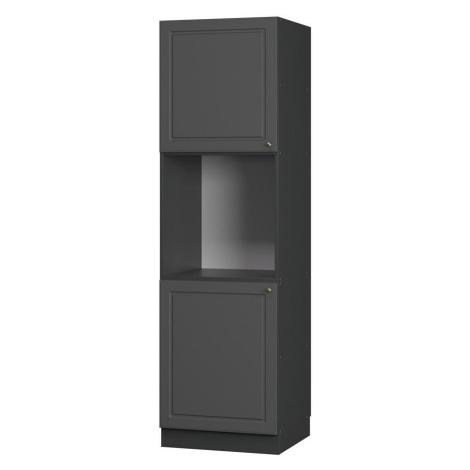 Vicco SKŘÍŇKA NA VESTAVĚNOU TROUBU Fame-Line Anthrazit-Gold Landhaus 60 cm otevřený