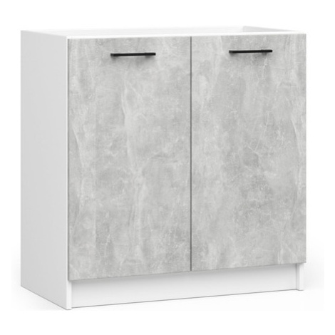 Kuchyňská skříňka OLIVIA S80 - bílá/beton Akord