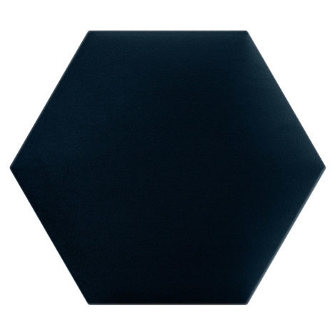 Čalouněný nástěnný panel HEXAGON 30x26 cm tmavě modrá MyBestHome